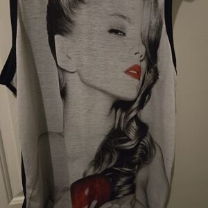 Chic Black and Gray Graphic Women's Tank Top Boxing